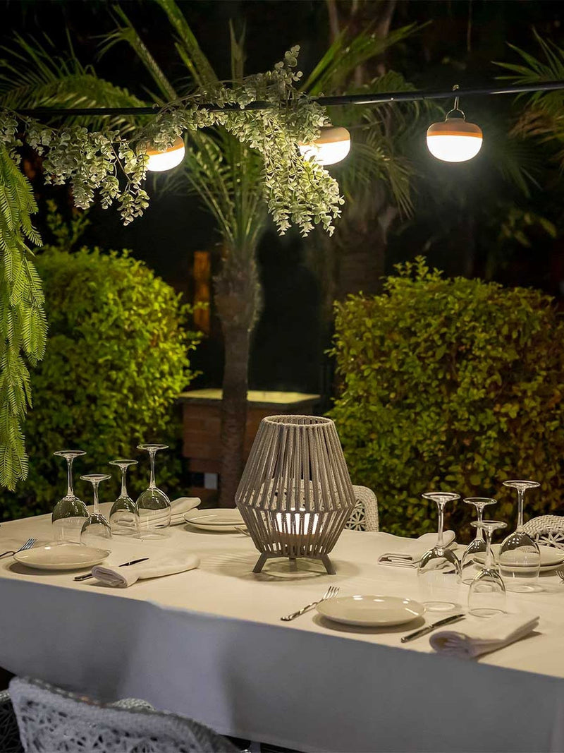 New Garden Cherry rechargeable portable light bulb beige imported from the UK