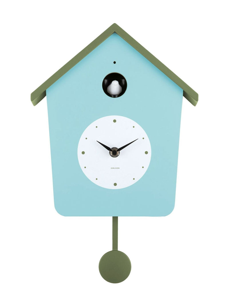 Karlsson Misty Blue Army Green Cuckoo Wall Clock