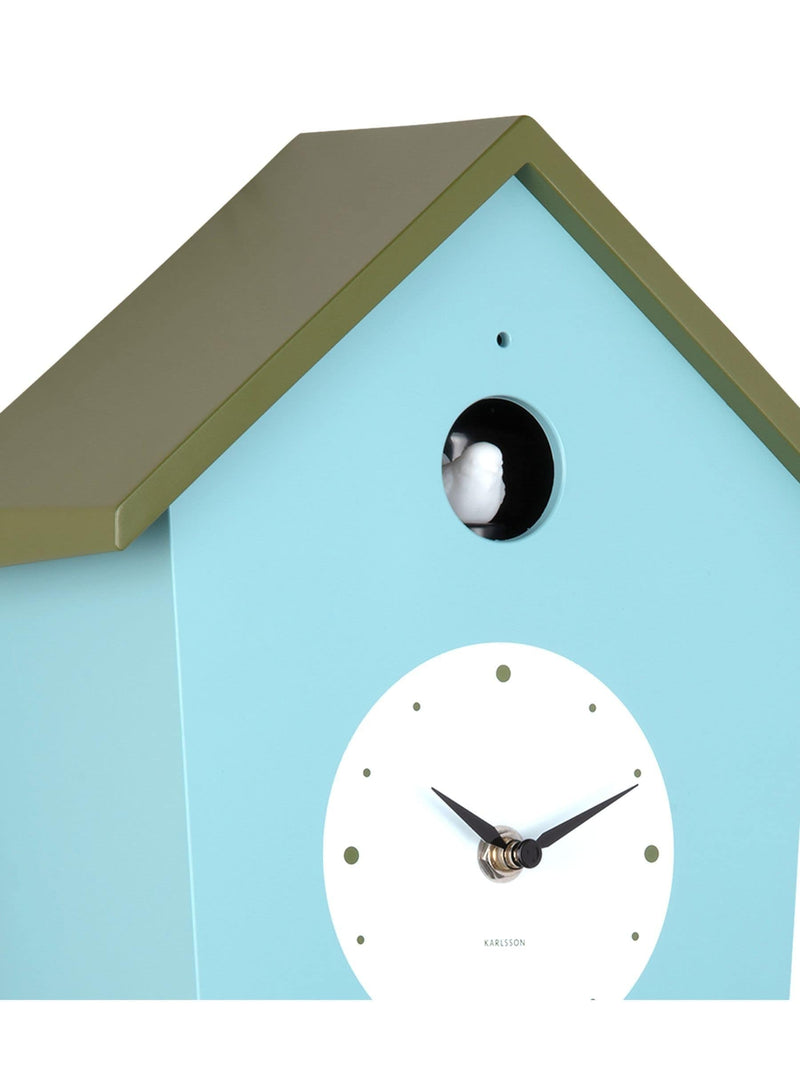 Karlsson Misty Blue Army Green Cuckoo Wall Clock