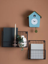 Next Karlsson Misty Blue Army Green Cuckoo Wall Clock 26.5 x 23 x 10.5 cm- Buy online at McGrocer