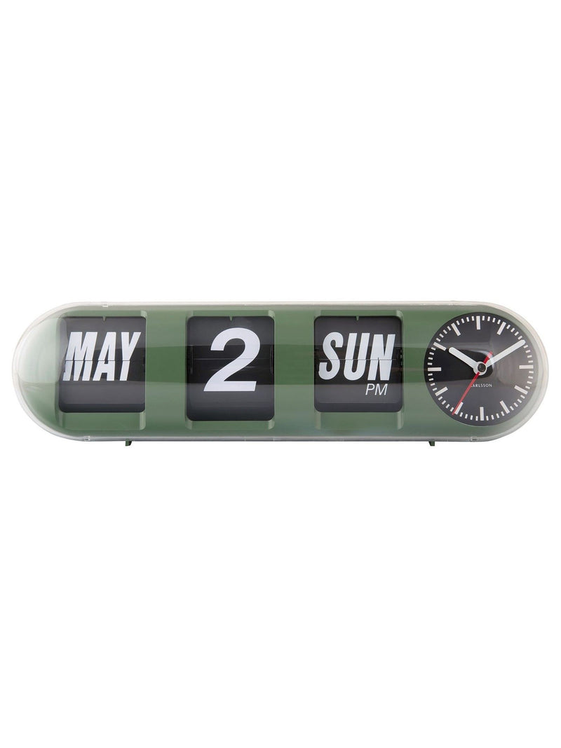 Karlsson Jungle Green Tube Flip Wall Clock ONE, UK version