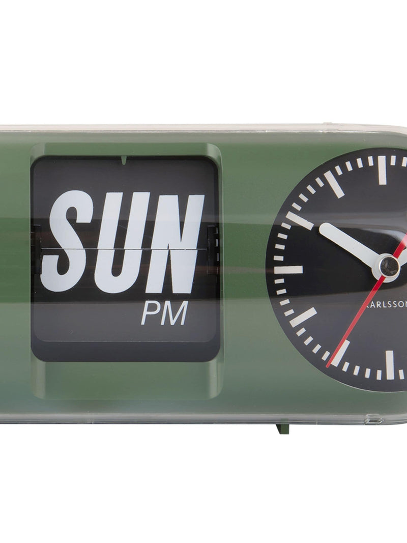Karlsson Jungle Green Tube Flip Wall Clock ONE, UK version