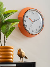 Next Karlsson Bright Orange Modern Retro Wall Clock 34cm- Buy online at McGrocer