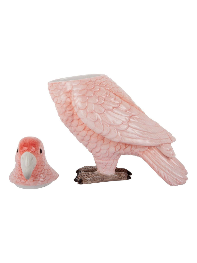 Present Time soft pink bird storage jar 20.5cm (British brand)