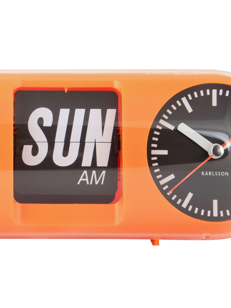 Karlsson Orange Tube Flip wall clock, imported from the UK