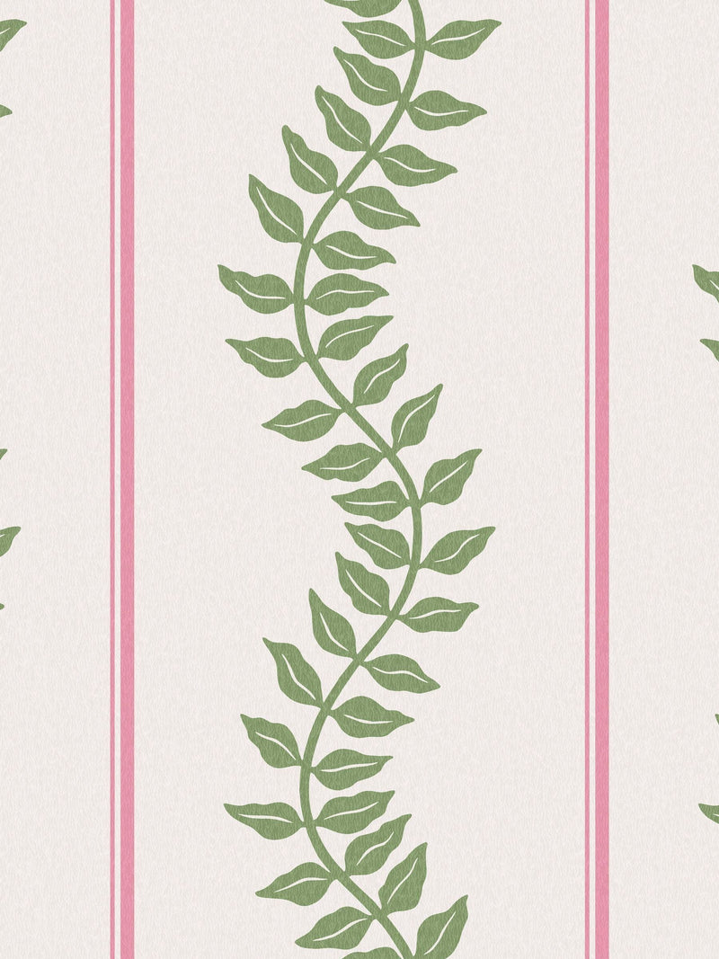 Graham & Brown laurel leaf stripe wallpaper sample A4 - British product