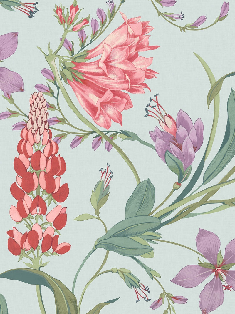 Graham & Brown duck egg Botanists Scroll wallpaper sample A4 (British brand)