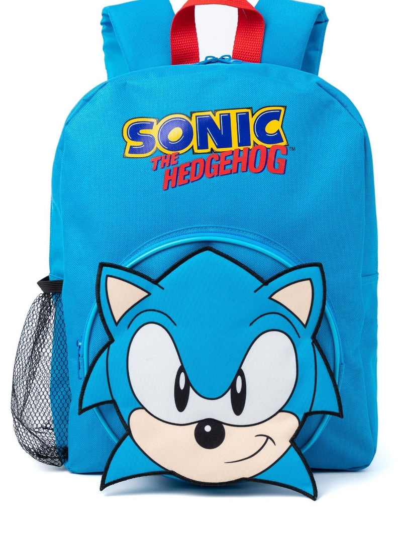 Sonic the Hedgehog blue backpack set 4 piece (British brand)