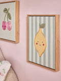 Jojo Maman Bébé embroidered fruit wall art set of three pieces 20cm x 25cm, imported from the UK