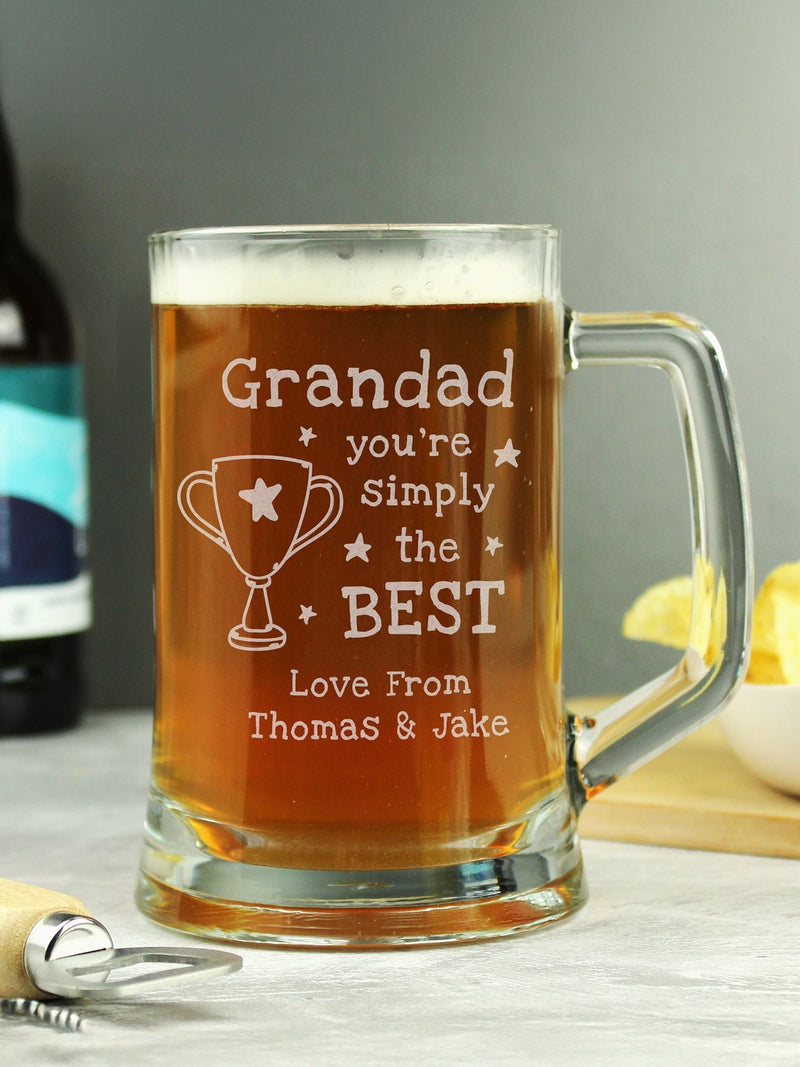 PMC personalised engraved pint tankard, imported from the UK