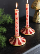 McGrocer Rockett St George Set of 2 Pink Circus Style Taper Candle Holders- Buy online at McGrocer