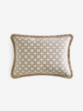 Natural geo fringe cushion 40x59cm, imported from the UK