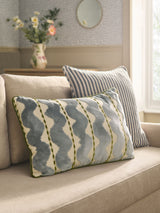 Next Cut Velvet Wiggle Cushion - Blue/Green - 40 x 59cm- Buy online at McGrocer