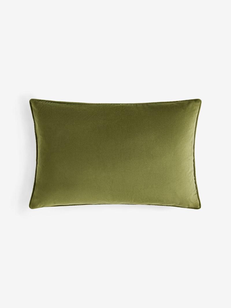 Cut velvet wiggle cushion blue and green 40x59cm (British brand)
