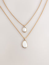 Next Gold Tone Two Row Drop Necklace- Buy online at McGrocer