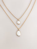 Gold tone two row drop necklace, UK version