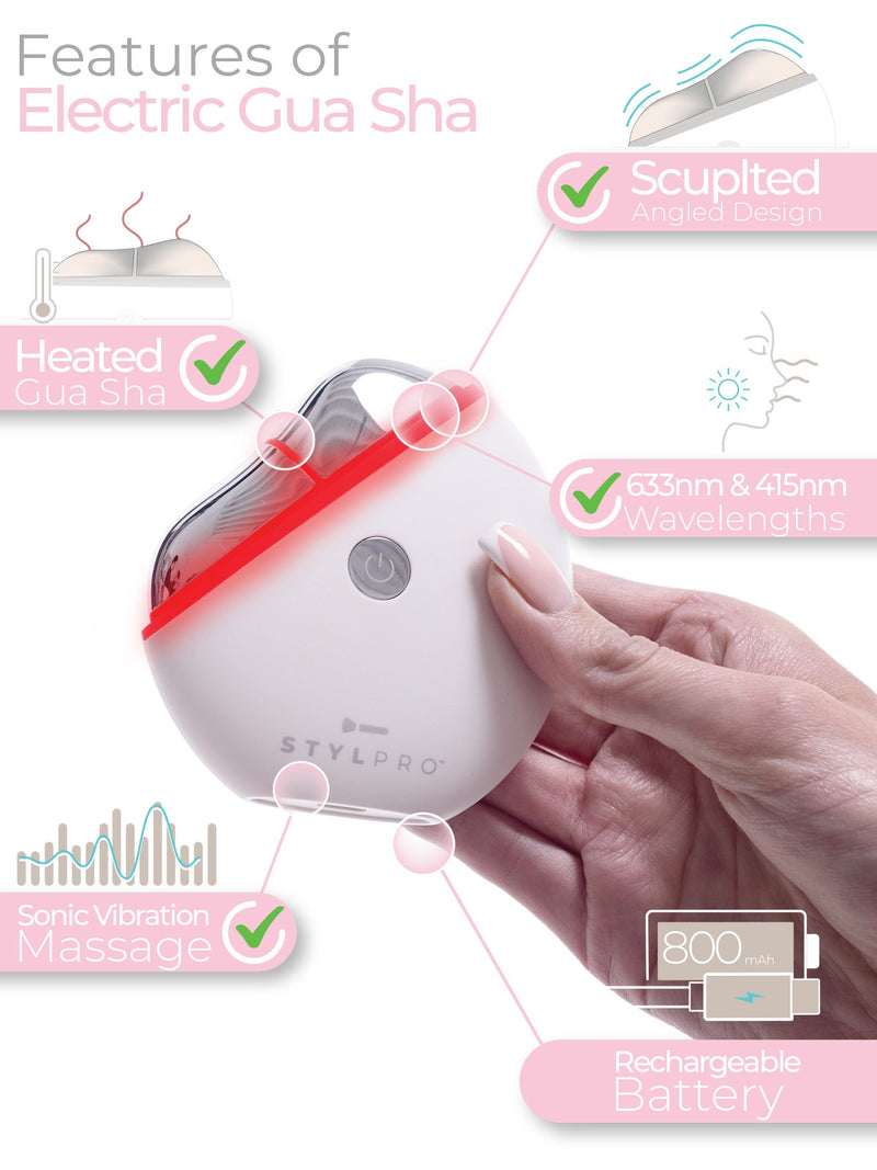 Stylpro White Heated LED Electric Gua Sha (British brand)