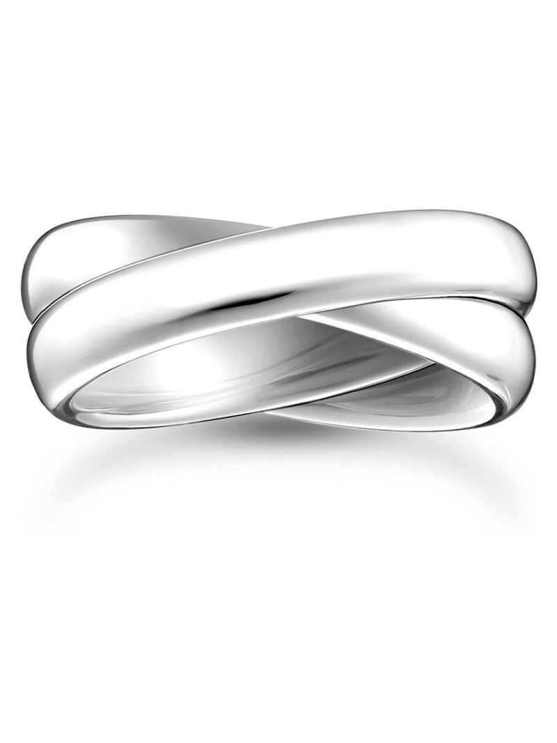 Thomas Sabo silver tone duo ring, imported from the UK