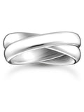 Thomas Sabo silver tone duo ring, imported from the UK