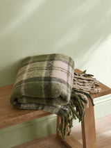 Next Nina Campbell Green Check Brushed Throw 180cm x 130cm- Buy online at McGrocer