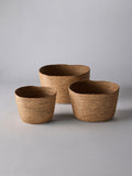 The Set natural oval storage baskets 3 pack - British product