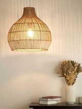 Next Searchlight Natural/Cream Jenn Rattan Easy Fit Ceiling Light Shade- Buy online at McGrocer