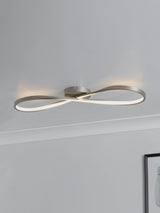 Next Searchlight Satin Nickel/White Infinity LED Ceiling Flush- Buy online at McGrocer