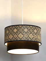 Next Searchlight Cream/Black/White Georgia Two Tier Easy Fit Lampshade- Buy online at McGrocer