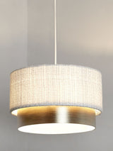 Next Searchlight White Silver and Champagne Dahlia Two Tier Lampshade- Buy online at McGrocer