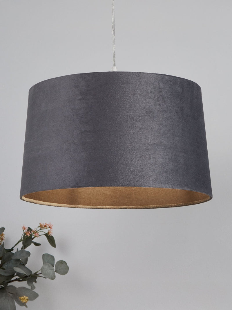 Searchlight charcoal grey pendant shade 40cm, imported from the UK