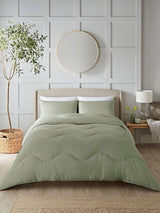 Night Lark Green Seersucker Coverless Duvet Set