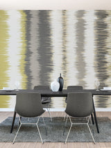 Next Origin Murals Olive Green and Charcoal Linear Stripe Wall Mural 2.8m x 3.5m- Buy online at McGrocer