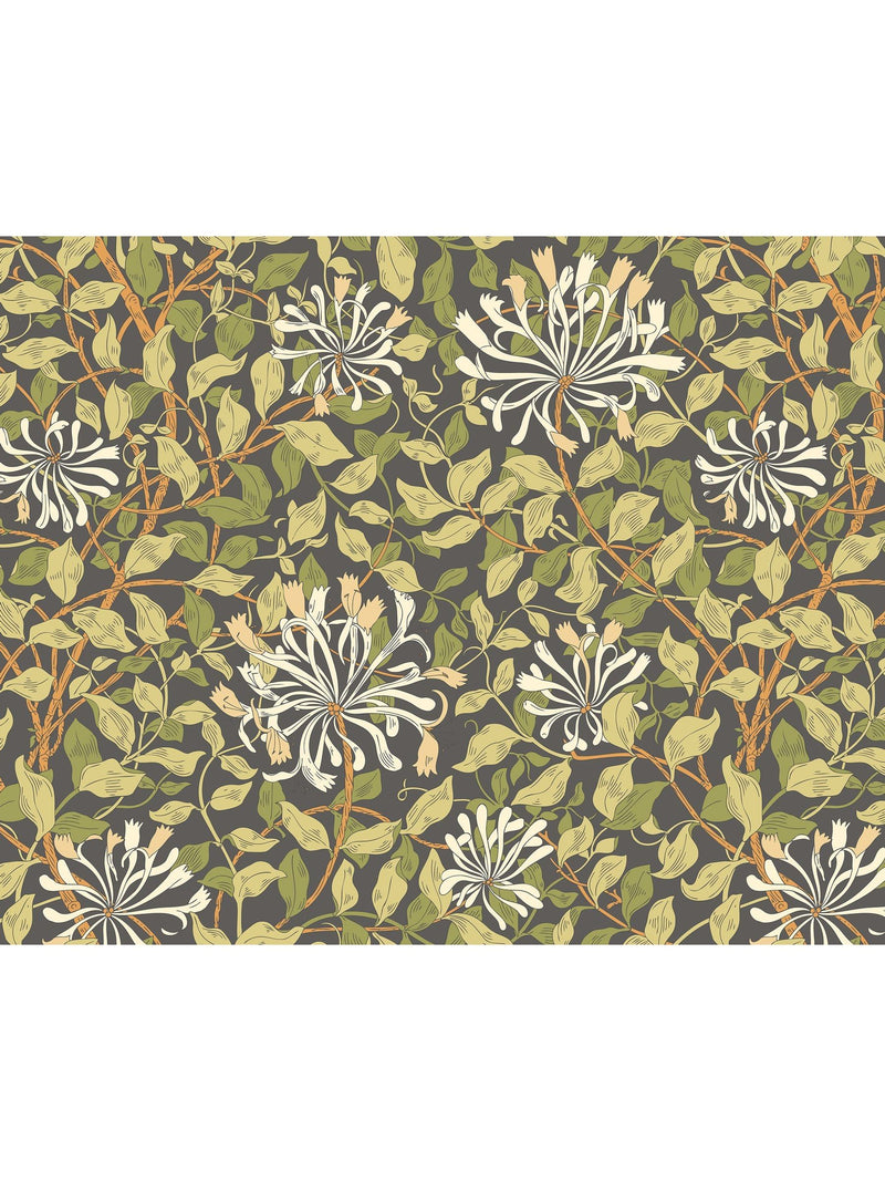 Origin Murals Soft Jade Honeysuckle Wallpaper Sample A4
