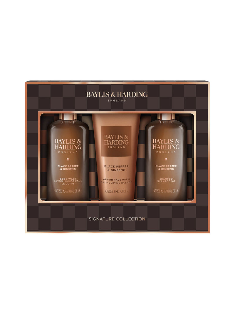 Baylis & Harding black pepper and ginseng men's grooming gift set - British product