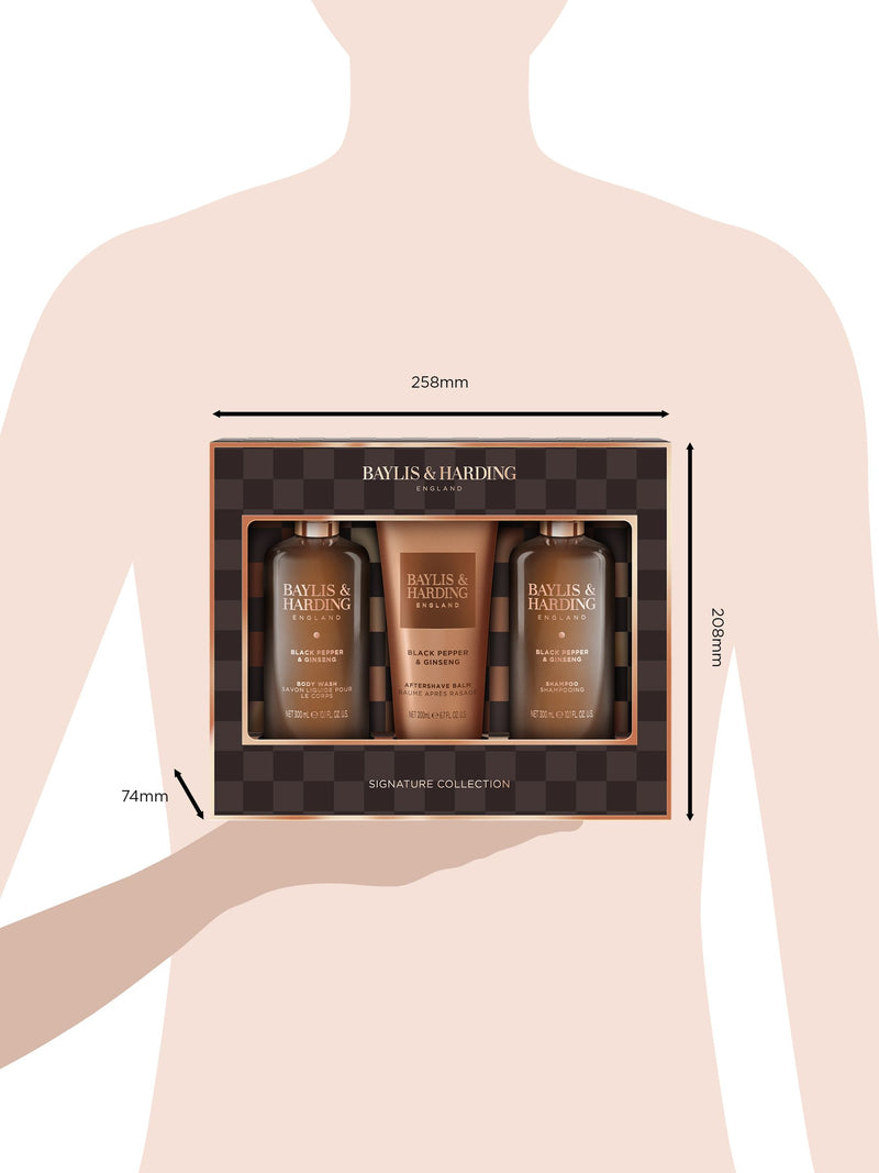 Baylis & Harding black pepper and ginseng men's grooming gift set - British product