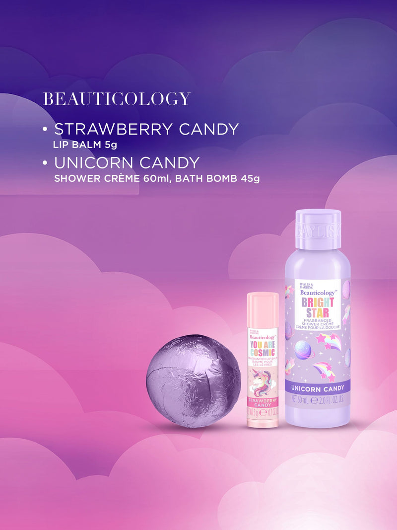Baylis & Harding Cosmic Unicorn bath and beauty gift set - British product