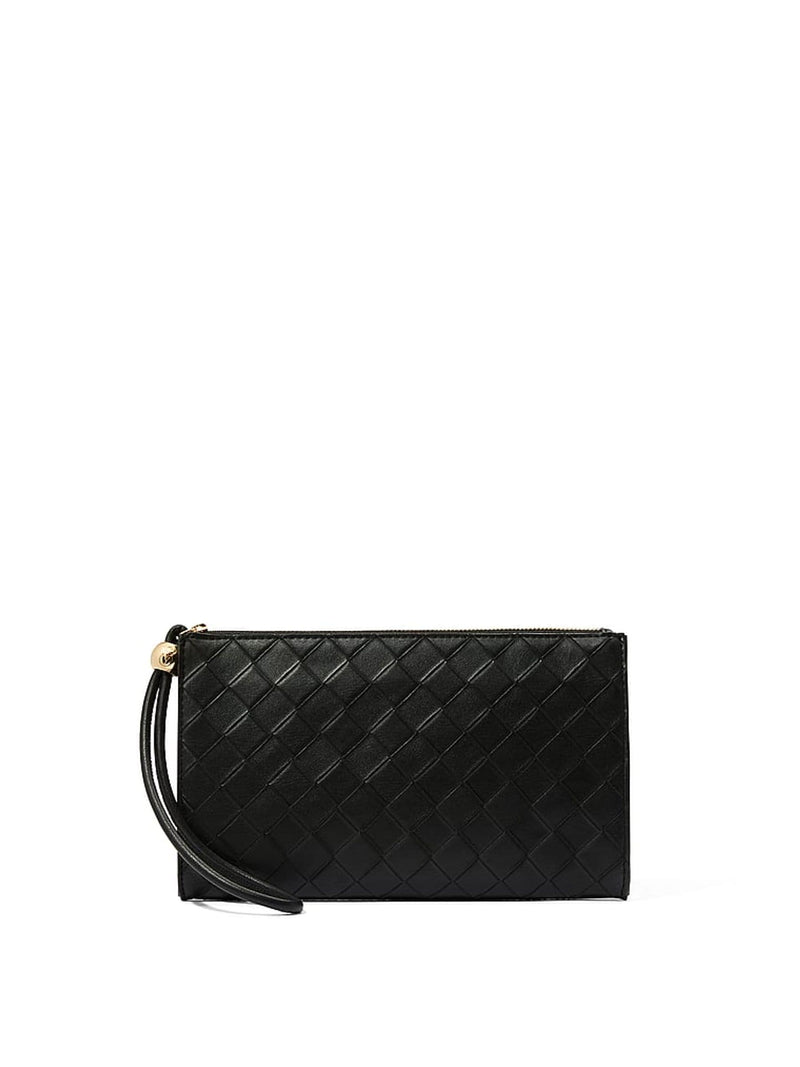 Victoria's Secret black faux leather clutch bag, UK version