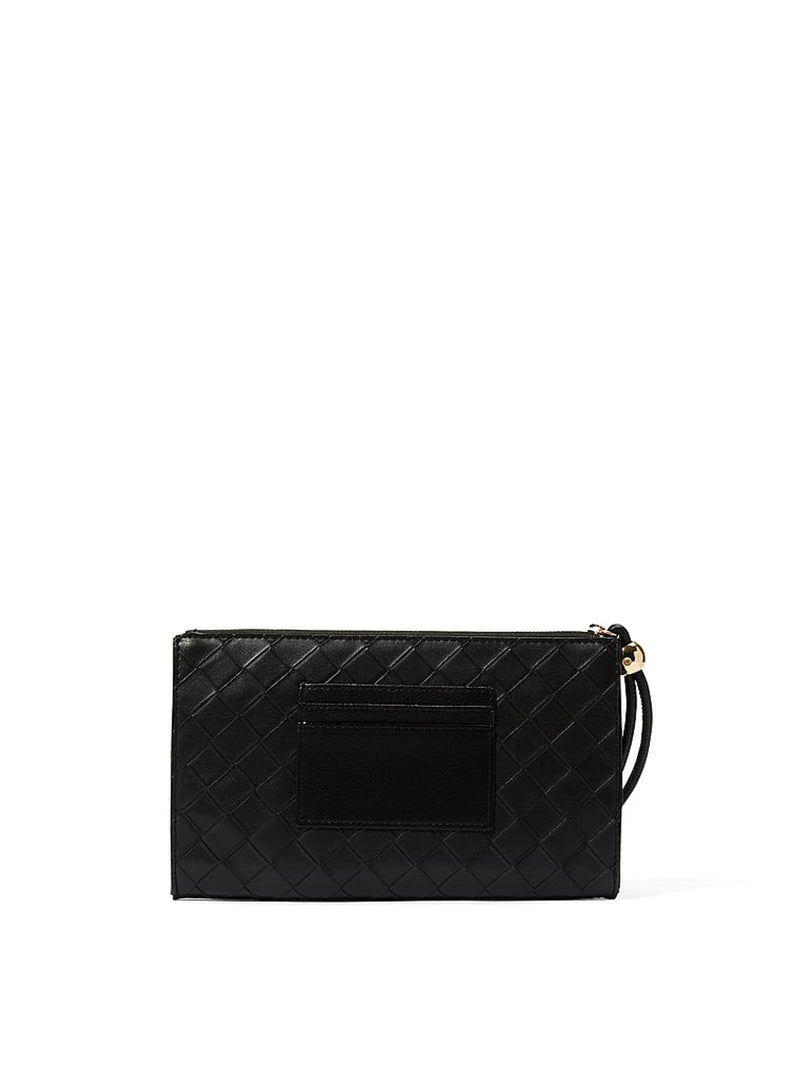 Victoria's Secret black faux leather clutch bag, UK version