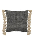 Gallery Home black woven cushion with tassels 45x45cm (British brand)