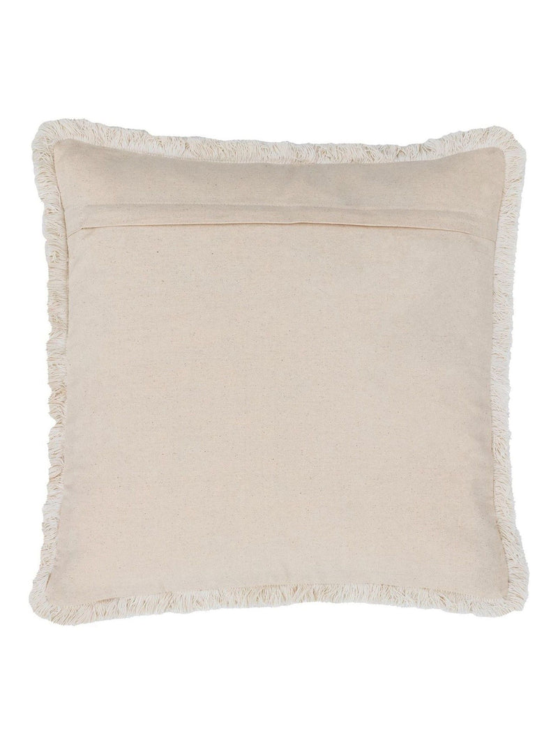 Gallery Home grey textured fringe cushion 50x50cm - British product
