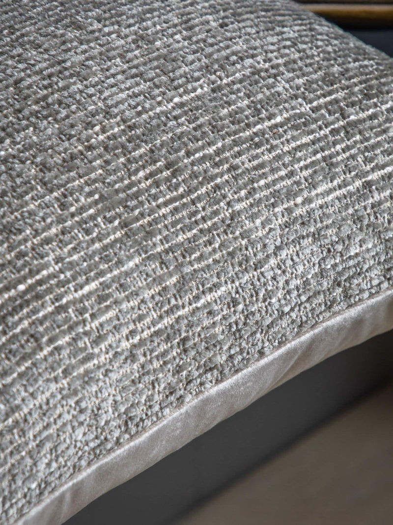 Gallery Home neutral chenille cushion 55cm, imported from the UK