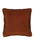 Gallery Home orange stitched fringed cushion 45x45cm - British product