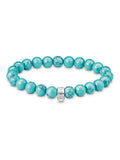 Thomas Sabo turquoise imitation bead bracelet 15-19cm (British brand)