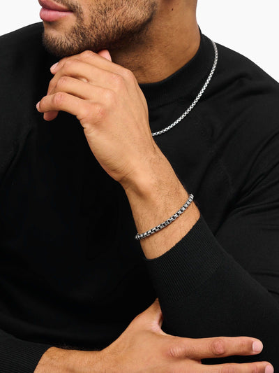 Next Thomas Sabo Silver Tone Box Chain Bracelet Silver Bracelet 18 cm- Buy online at McGrocer