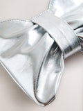 Children's silver sparkle bow bag, 100% PU (British brand)
