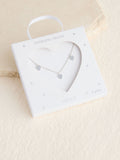 Silver tone sterling heart charm necklace (British brand)