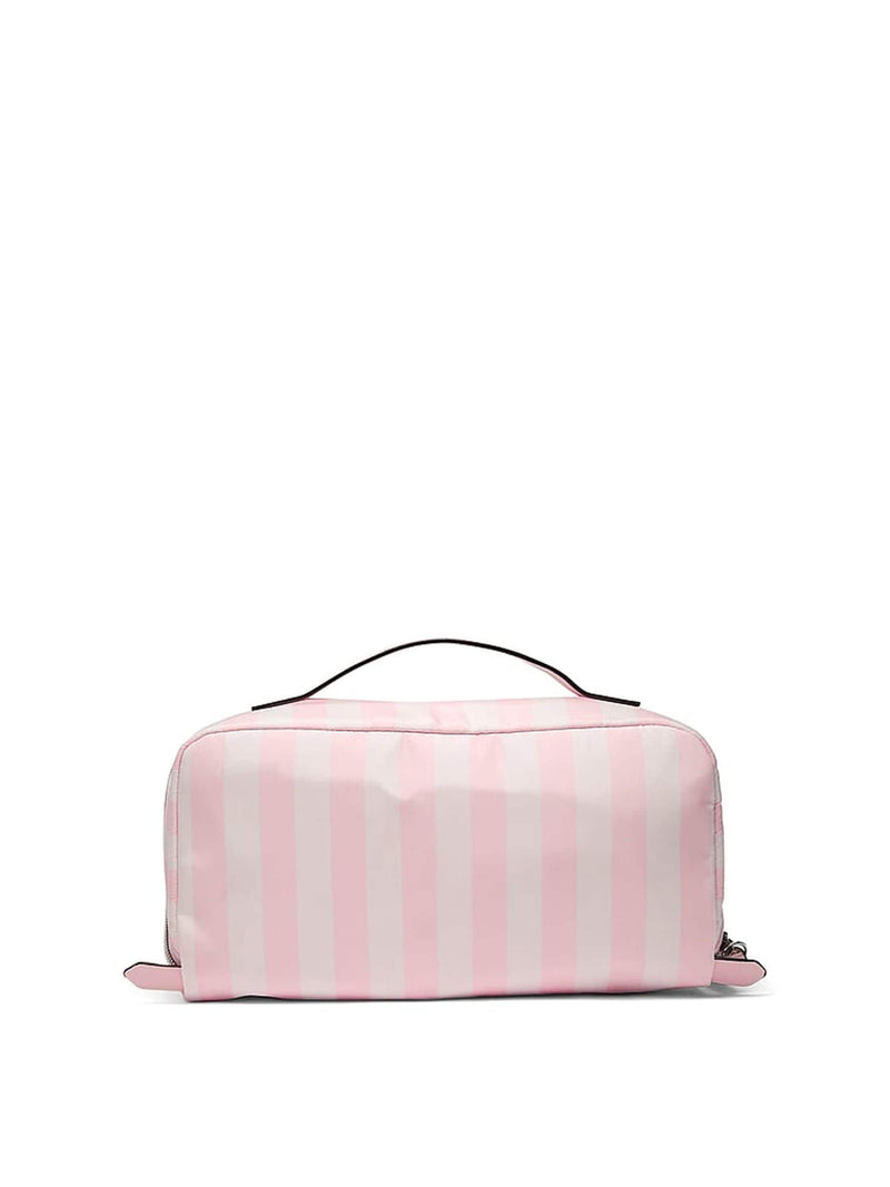 Victoria's Secret Heritage Stripe Pink Makeup Bags 3 Piece