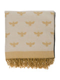 Sophie Allport lemon yellow bees picnic blanket 148x145cm (British brand)
