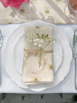 Next Sophie Allport Set of 4 Natural Linen Bee Fabric Napkins- Buy online at McGrocer