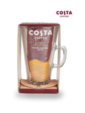 Costa Latte Glass with Salted Caramel Latte Sachet, UK version
